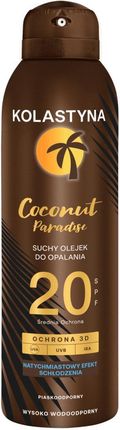 Kolastyna Coconut Paradise Suchy Olejek Do Opalania W Mgiełce Z Spf20 150ml