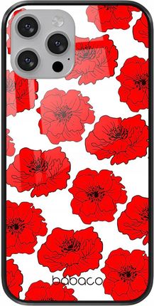 Babaco Etui Do Apple Iphone 12 Pro Max Kwiaty 018 Premium Glass Czerwony