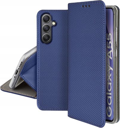 Krainagsm Etui Do Samsung Galaxy A55 5G Smart Magnet Case Portfel Szkło 9H