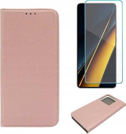 Gsm Hurt Etui Pokrowiec Case Do Xiaomi Redmi Note 13 5G Smart Magnet Różowy I Szkło