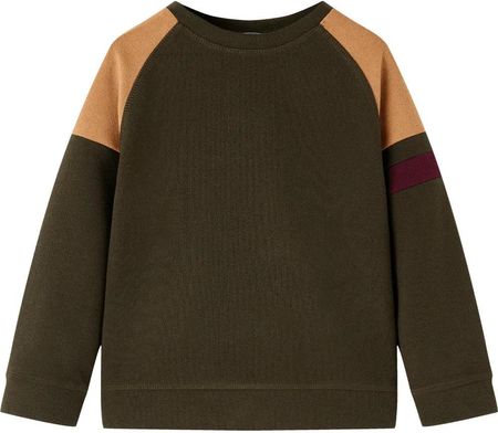 Bluza dziecięca, kolor ciemne khaki i camelowy, 116