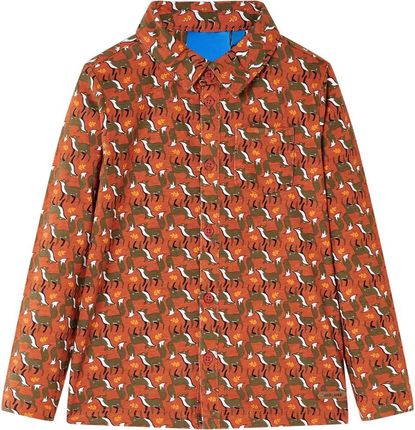 Koszula dziecięca z nadrukiem lisów, jasnordzawa, 92