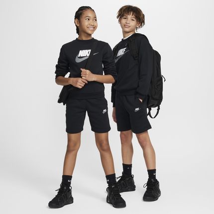 Dres ze spodenkami dla dużych dzieci Nike Sportswear Club Fleece - Czerń