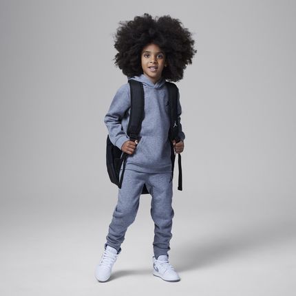 Dwuczęściowy zestaw z bluzą z kapturem dla małych dzieci Jordan MJ Essentials Fleece Pullover Set - Szary