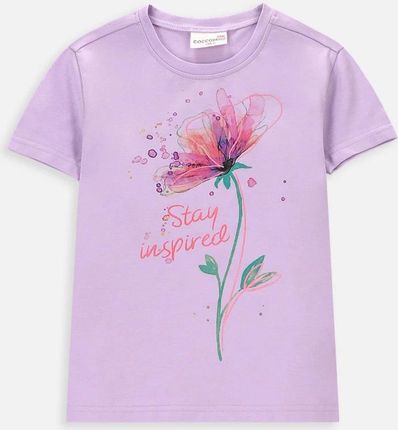 T-shirt z krótkim rękawem  fioletowy z nadrukiem