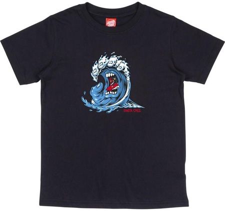 koszulka SANTA CRUZ - Youth Screaming Wave Front T-Shirt Black (BLACK) rozmiar: 10-12
