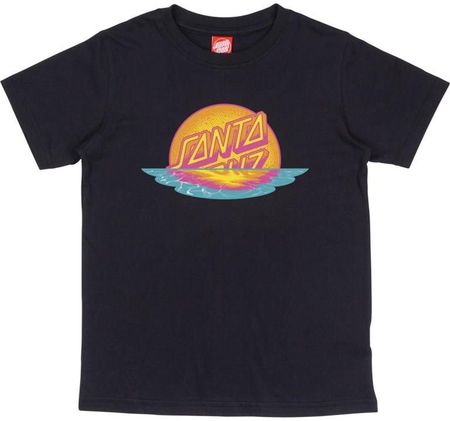 koszulka SANTA CRUZ - Youth Sunrise Dot Front T-Shirt Black (BLACK) rozmiar: 10-12