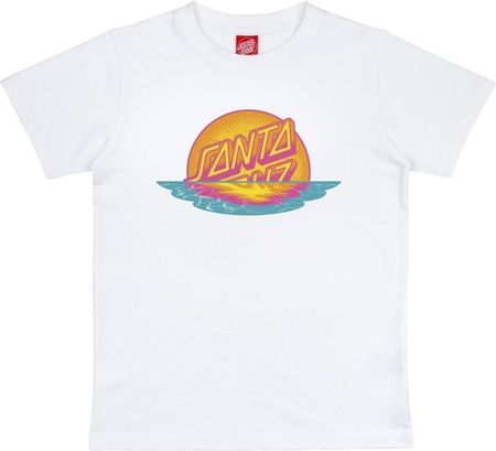 koszulka SANTA CRUZ - Youth Sunrise Dot Front Youth T-Shirt White (WHITE) rozmiar: 6-8