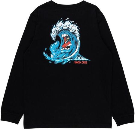 koszulka SANTA CRUZ - Youth Screaming Wave L/S T-Shirt Black (BLACK) rozmiar: 10-12