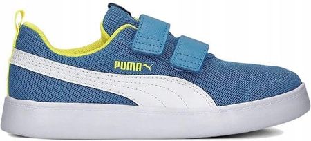 Buty dziecięce młodzieżowe na rzepy Puma Courtflex V2 Mesh V Ps 37175807 32
