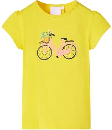 Koszulka dziecięca, żółta, 128