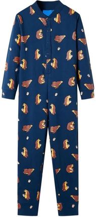 Dziecięca piżama jasnoczęściowa, dżinsowy niebieski, 104