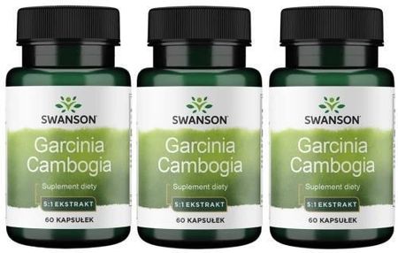Swanson Zestaw 3X Garcinia Cambogia Extract 80Mg 60Kaps