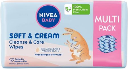 Nivea Baby Soft&Cream Chusteczki Biodegradowalne 4X57Szt.
