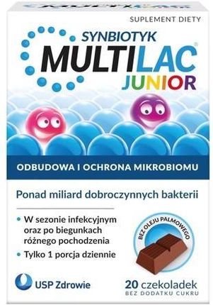 Usp Zdrowie Multilac Junior Synbiotyk (Probiotyk + Prebiotyk) 20Kaps