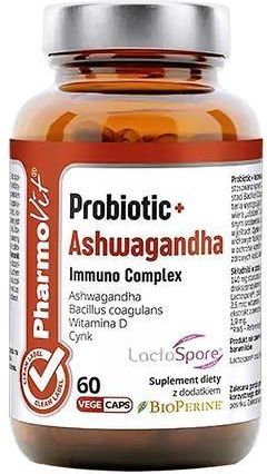 Kapsułki Pharmovit Clean Label Probiotic + Ashwagandha Immuno Complex 60 szt.