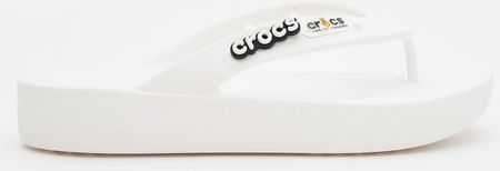 Crocs Klapki japonki damskie na platformie Classic Platform 207714-100 Białe