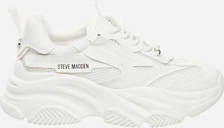 Steve Madden Sneakersy Damskie Na Grubej Podeszwie Possession-E SM19000033 Białe