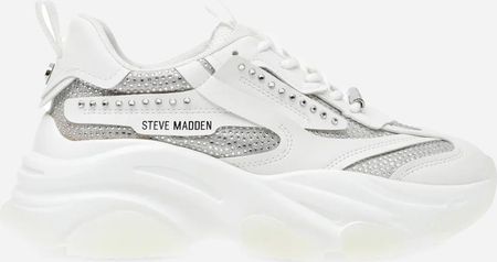 Steve Madden Sneakersy Damskie Na Wysokiej Platformie Possesionr SM11002270 Białe