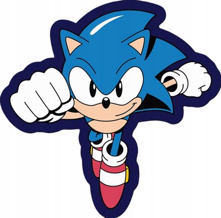 Poduszka Kształtka Sonic Niebieska Szybki Jeżyk Bajkowa Młodzieżowa