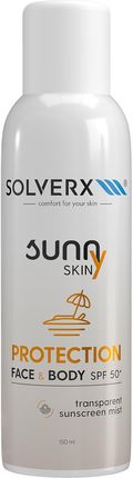 Solverx Sunny Skin Protection Mglisty Krem Przeciwsłoneczny Do Twarzy I Ciała Z Spf50+ 150ml