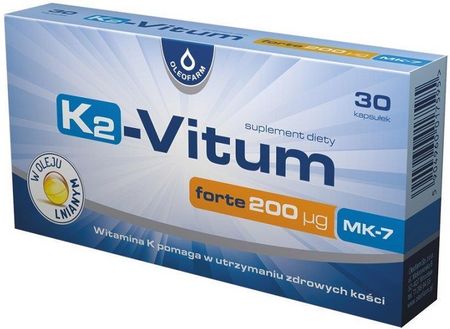 Oleofarm K2-Vitum Forte 200 µg Mk-7 30kaps.