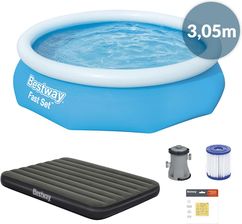 Basen Zestaw Basenowy Do Ogrodu Poolside Delight 5 Elementów 3.05Mx76cm Bestway