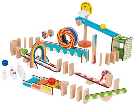 Drewniane klocki do budowania domino/ Układanka Domino Tooky Toy