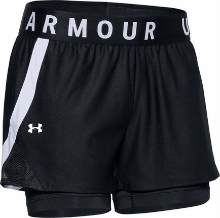 Under Armour Women's UA Play Up 2-in-1 Shorts Black/White L Fitness spodnie
