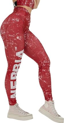 Nebbia Workout Leggings Rough Girl Red L Fitness spodnie