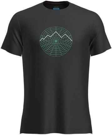Męska koszulka Icebreaker Men Merino 125 Cool-Lite™ Sphere III SS Tee Vision Grid Wielkość: L / Kolor: czarny
