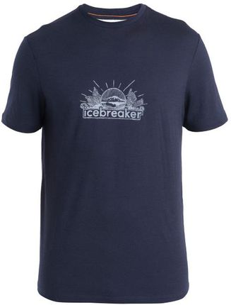 Koszulka męska Icebreaker Men Merino 150 Tech Lite III SS Tee IB Grown Naturally Wielkość: XL / Kolor: ciemnoniebieski