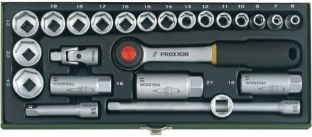 Proxxon Zestaw kluczy nasadowych 3/8 6-24mm 24 elem. PR 23110 PR23110