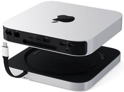 Satechi Stand & Hub - podstawka i hub do Mac Mini/Studio (USB-C 3.2, USB-A 3.2, 2x USB-A 3.0, 3,5mm jack, port micro/SD,NVMe/M.2 SATA SSD) (ST-GMMSHS)
