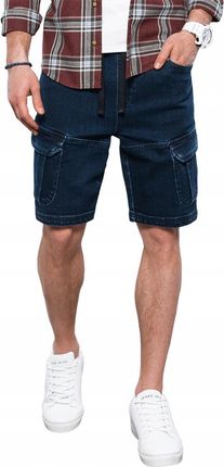 Spodenki męskie jeansowe ciemny jeans W362 L