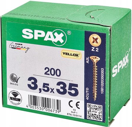 Spax Wkręty Uniwersalne 3.5x35 Pz2