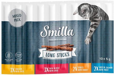 Smilla Long Sticks Przysmaki Dla Kotów Mix Smaków 10x5g