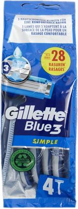 Gillette Blue 3 Maszynki do golenia simple 4 szt.