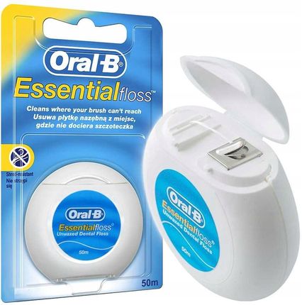 Oral-B Nić Dentystyczna Essential Floss Wzmocniona 50M 