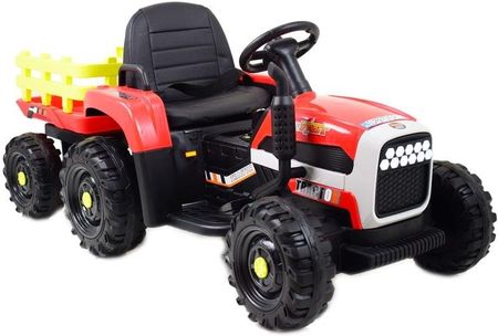 Import Super-Toys Traktor Fast Na Akumulator Z Przyczepą Miękkie Koła Siedzenie Pilot/Jc005 Czerwony