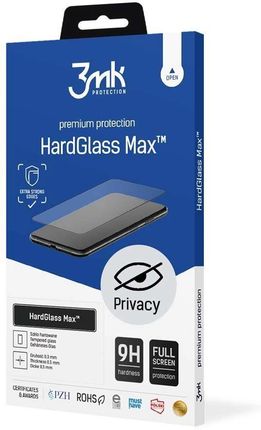 Szkło 9H prywatyzujące 3mk HardGlass Max Privacy na iPhone 12 / iPhone 12 Pro