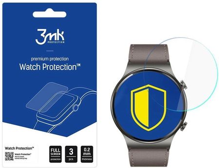 Szkło hybrydowe 3mk Watch Protection v. FlexibleGlass Lite na Huawei Watch GT 2 Pro