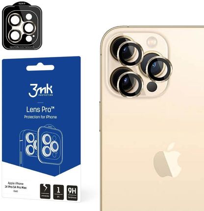 Osłona aparatu 3mk Lens Protection Pro na iPhone 14 Pro / 14 Pro Max - złota