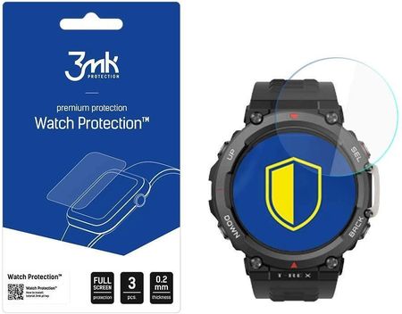 Szkło hybrydowe 3mk Watch Protection v. FlexibleGlass Lite na Amazfit T-Rex 2