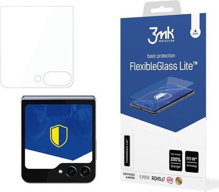 Szkło hybrydowe 3mk FlexibleGlass Lite na Samsung Galaxy Z Flip 5 (front)