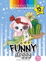 Zdjęcie Kolorowanka A4 15 Obrazków Zabawne Pieski 1 - Śrem