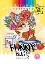 Zdjęcie Kolorowanka A4 15 Obrazków Zabawne Kotki 1 - Mosina