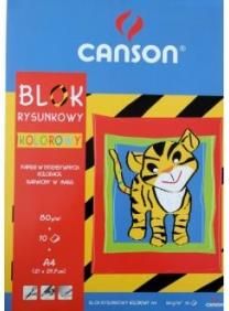 Blok Rysunkowy Canson Kolorowy A4 80G 10 Arkuszy Tygrys 400075200