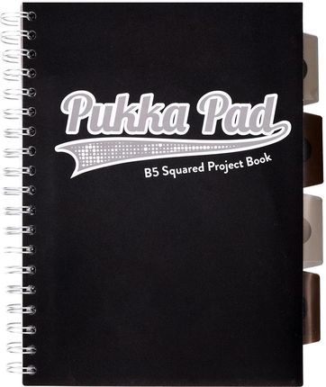 Pukka Pad Kołozeszyt Project Book Black Grey B5 Czarny 3100Bk