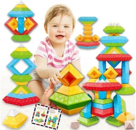 Gz Trade Klocki Konstrukcyjne Geometryczne Montessori Figury Piramida